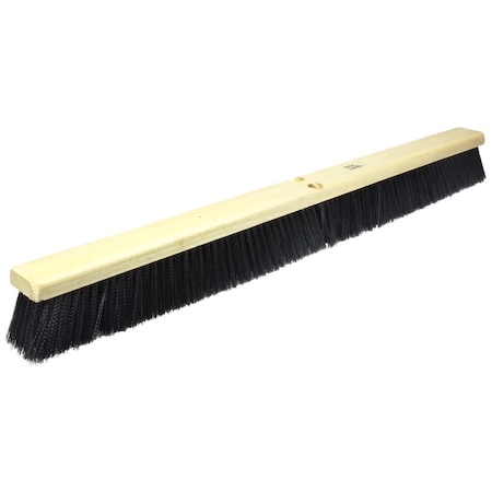 Weiler 36" Medium Sweep Floor Brush Black Polypropylene Fill Includes Brace 42095